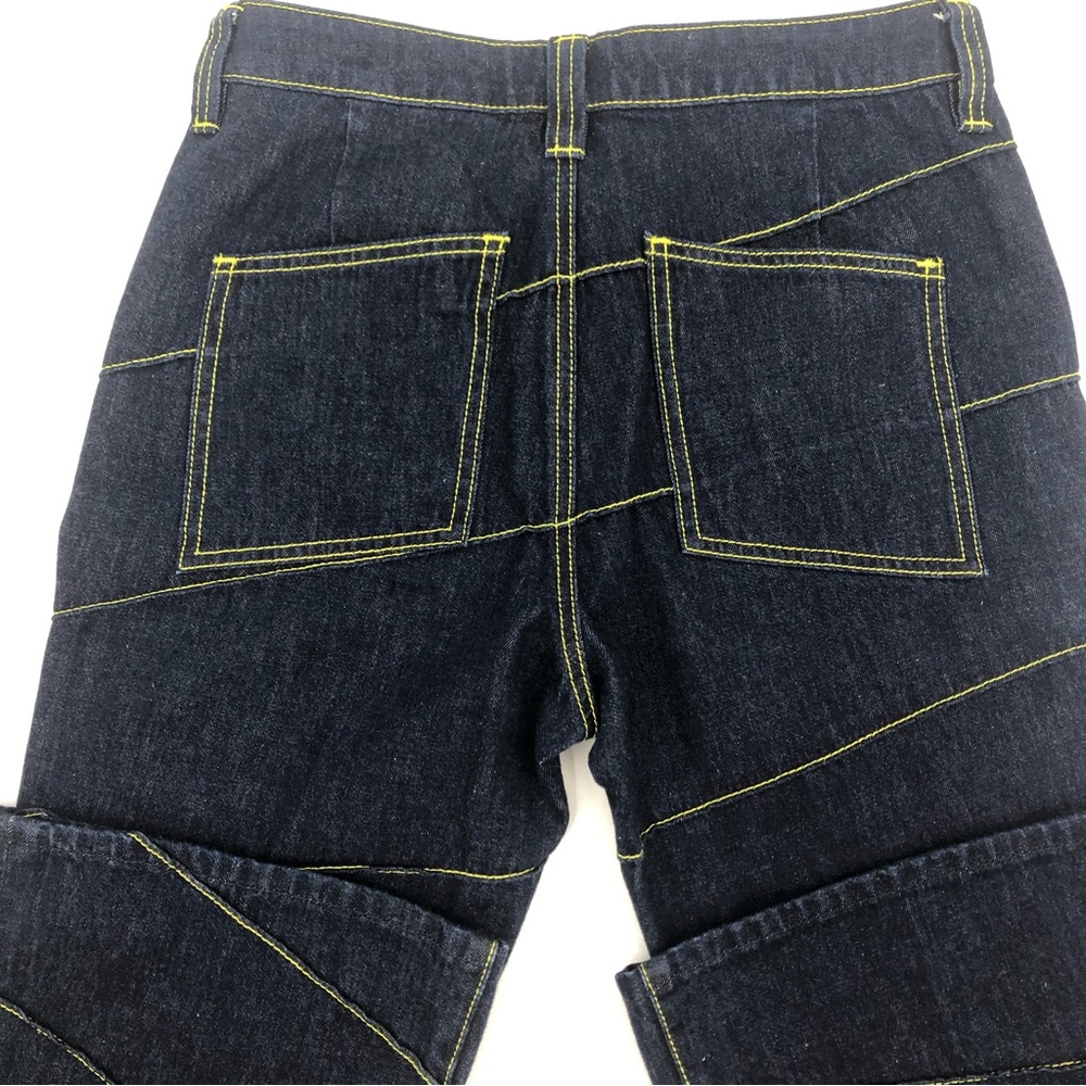 NWT Tory Burch Asymmetric Stitch Flare Cropped Jeans 28 - Picture 6 of 15